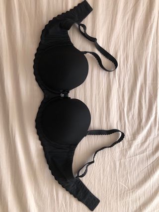 Sujetador Push Up Negro con Tirantes