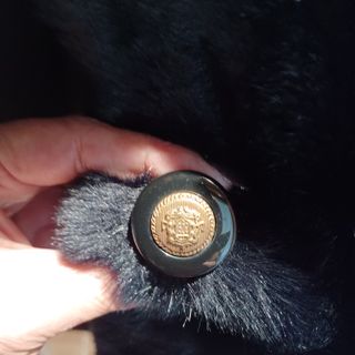 Chaquetón efecto pelo negro