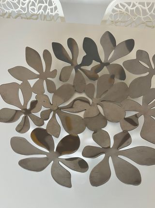 Frutero / Jarrón Ikea Metal Plateado