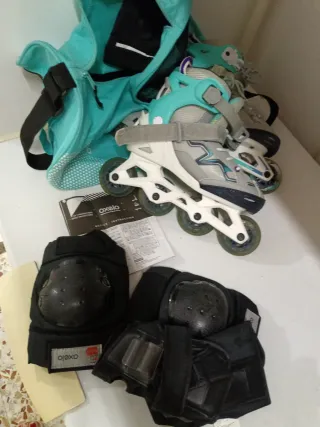 Patines en línea Oxelo con protecciones