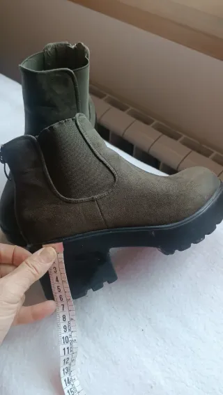 Botines plataforma T.38 verde