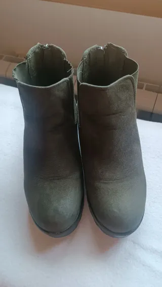 Botines plataforma T.38 verde