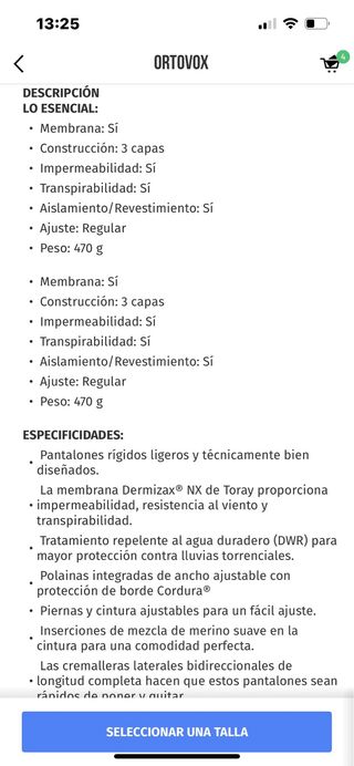 Pantalón Esquí Travesía Ortovox Ortler 3l