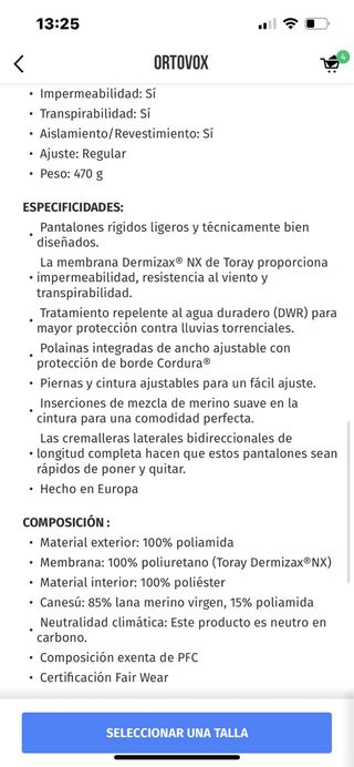 Pantalón Esquí Travesía Ortovox Ortler 3l