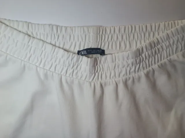 Pantalones anchos blancos mujer