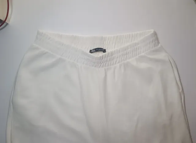 Pantalones anchos blancos mujer