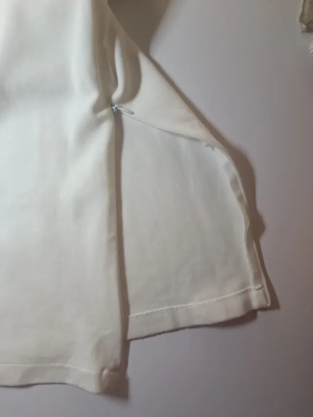 Pantalones anchos blancos mujer