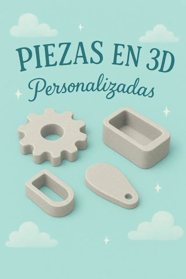 Piezas en 3d.  Personalizadas si se desea.
