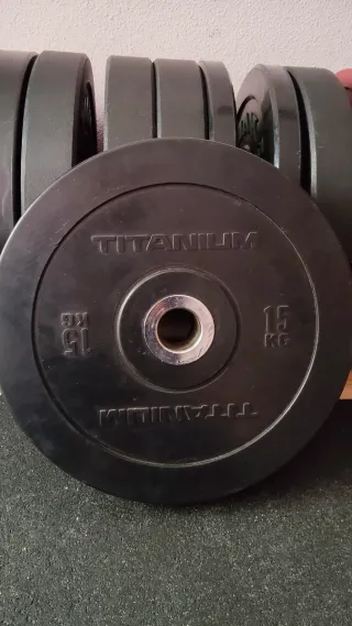 2 Discos Olímpicos Bumper 15kg Titanium