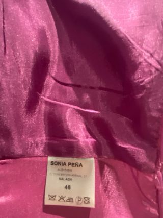 Vestido Fiesta Sonia Peña Negro Rosa Blanco