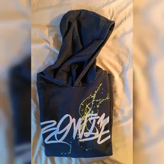 Felpa nera con stampa grafica - Taglia XL