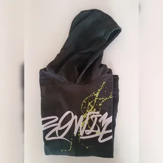 Felpa nera con stampa grafica - Taglia XL