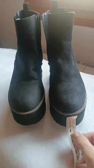 Botines plataforma negros talla 38