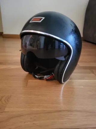 Casco Jet Retro Negro marca Origine