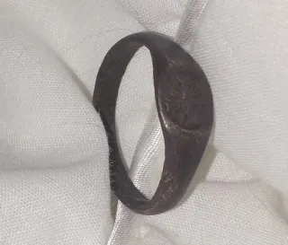 Anillo Templario Plata Grabado