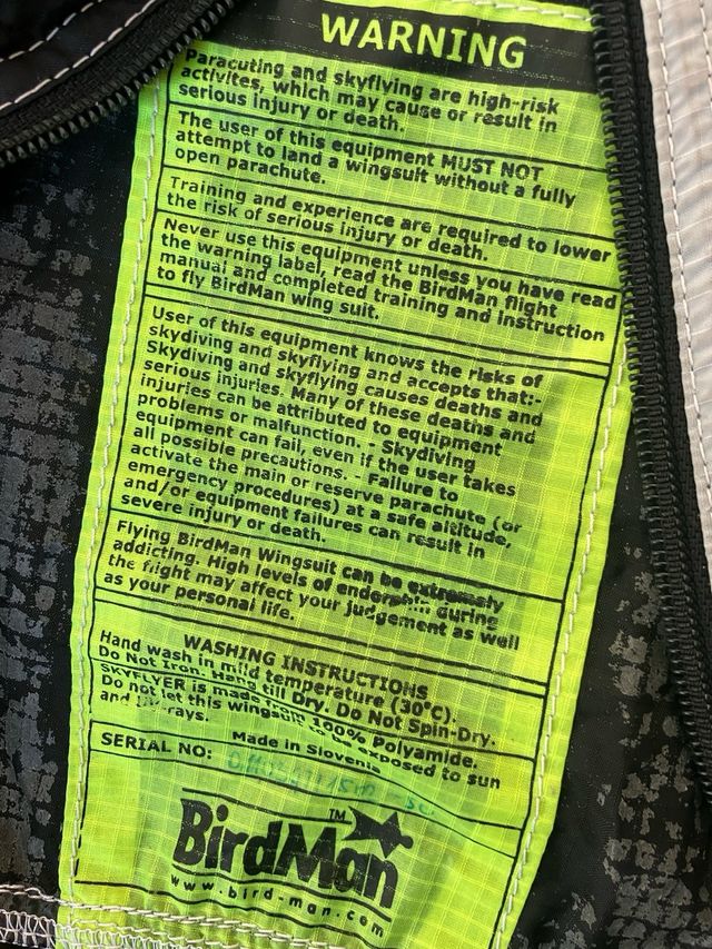 Traje de Alas Bird-Man Clásico