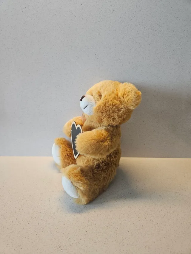 Oso peluche pizarra corazón