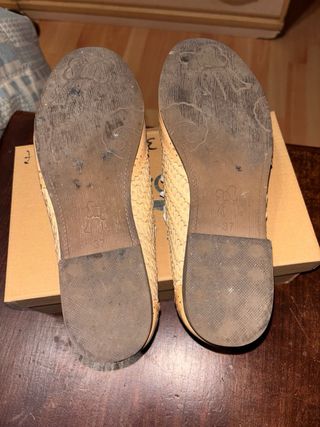 Zapatos de vestir de piel color beige talla 37