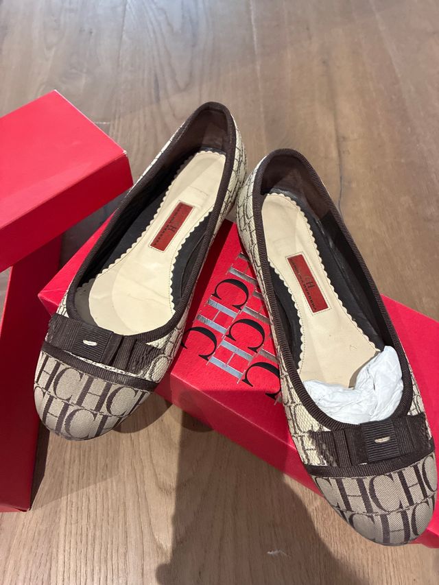 Manoletinas CH Beige y Marrón