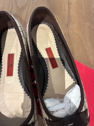 Manoletinas CH Beige y Marrón