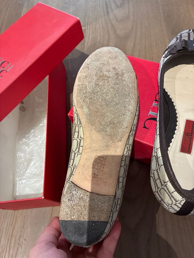 Manoletinas CH Beige y Marrón