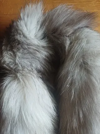 2 bufandas de cuello de pelo