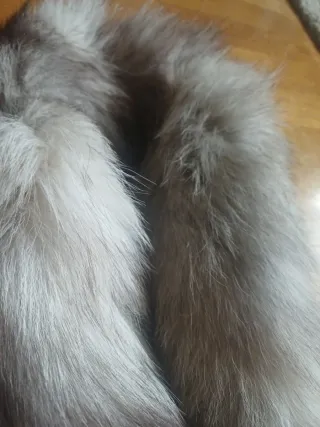 2 bufandas de cuello de pelo