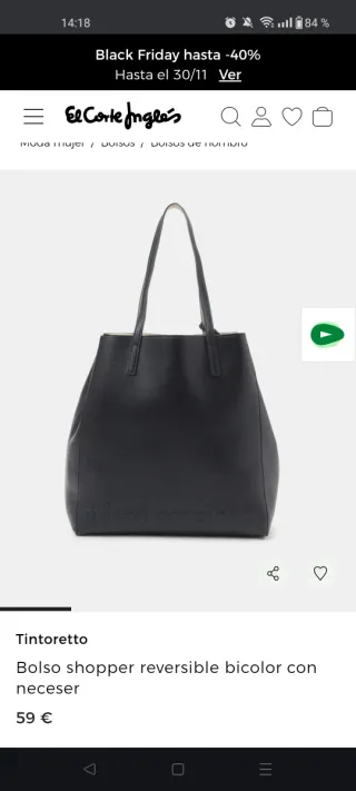 Bolso shopper Tintoretto negro