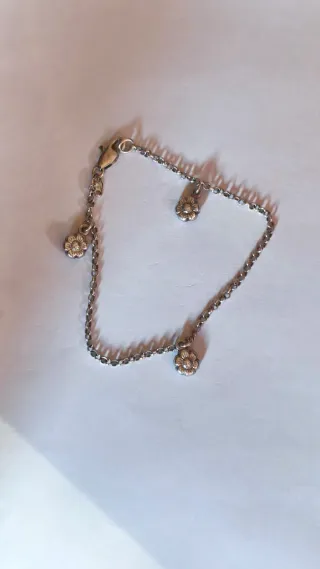 Bracciale vintage argento margherita