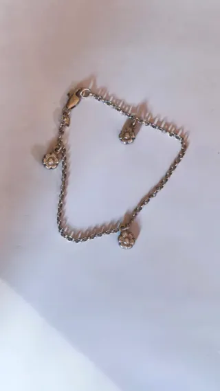 Bracciale vintage argento margherita