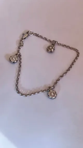 Bracciale vintage argento margherita