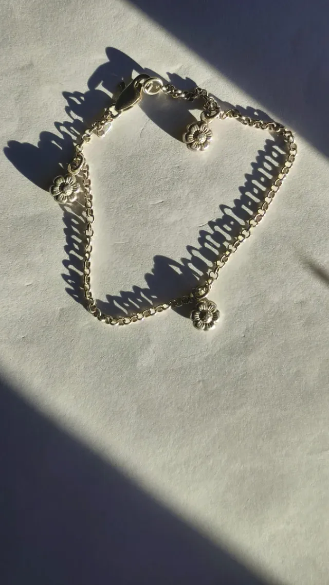 Bracciale vintage argento margherita