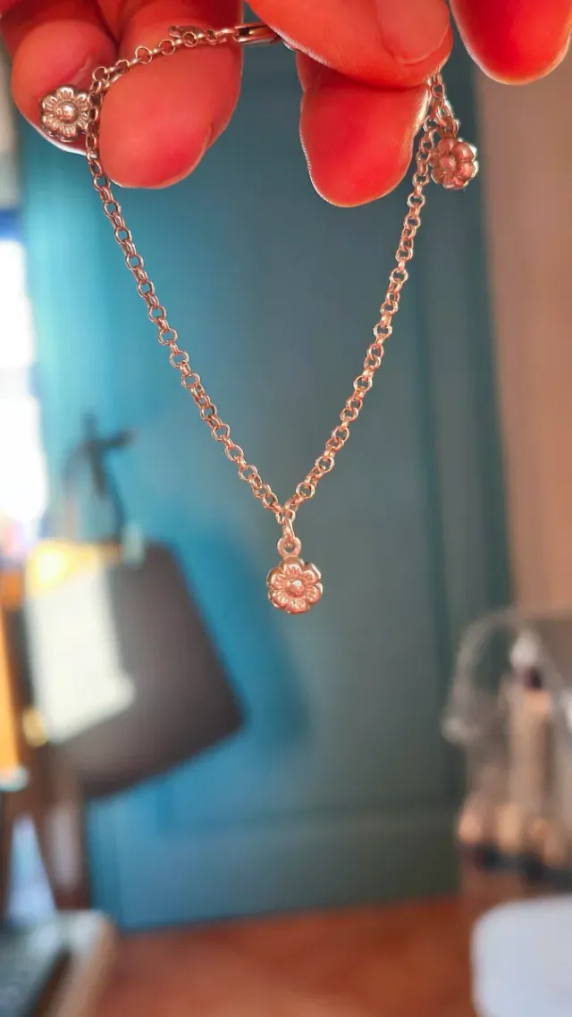 Bracciale vintage argento margherita