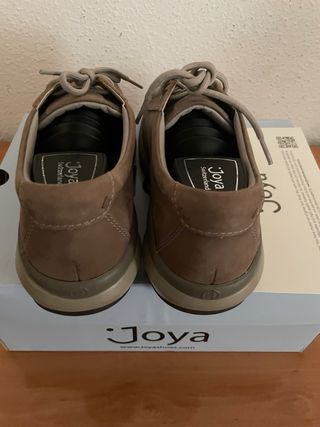 Zapatillas de piel Joya Beige/Marrón
