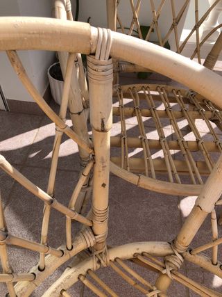 2 Sedie in Rattan da Giardino in Bambù