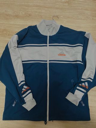 Chaqueta Adidas Vintage Azul y Gris