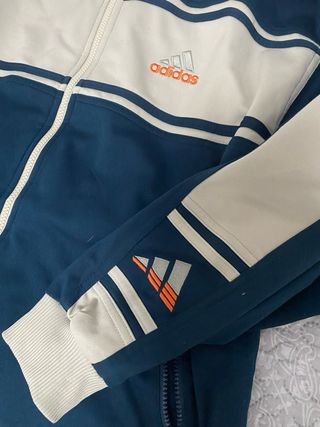 Chaqueta Adidas Vintage Azul y Gris