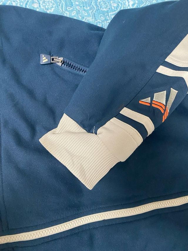 Chaqueta Adidas Vintage Azul y Gris