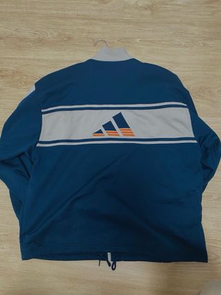 Chaqueta Adidas Vintage Azul y Gris