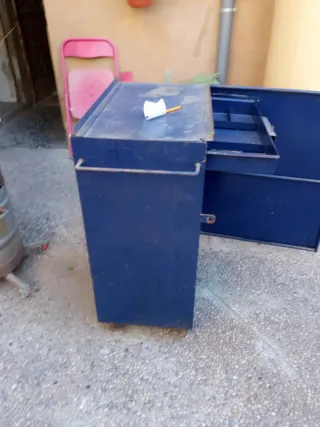 Carro de herramientas azul