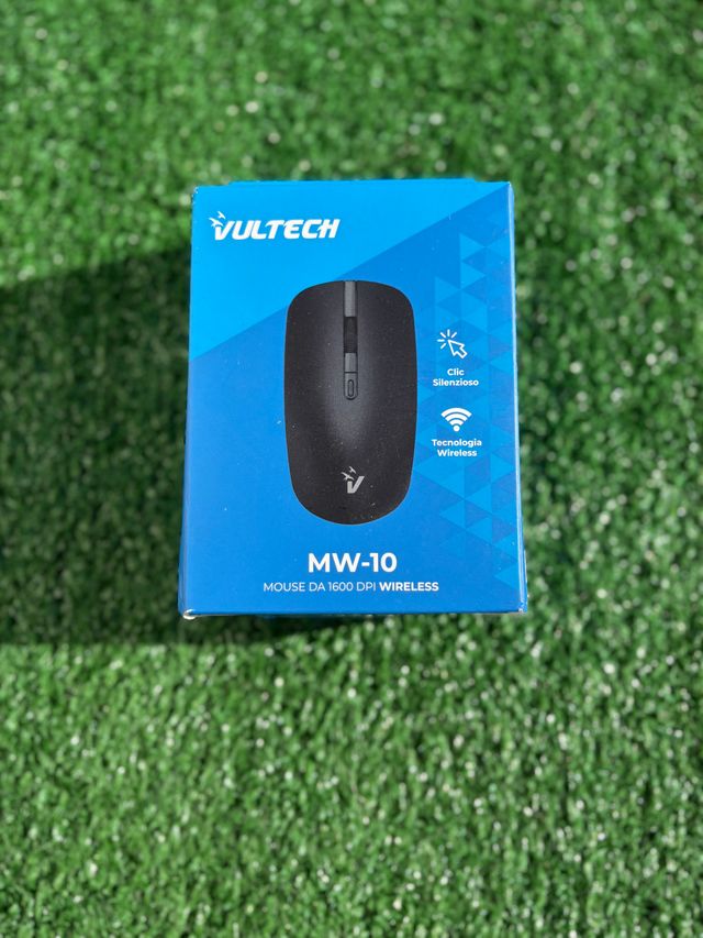 Mouse wireless Vultech MW-10, clic silenzioso, 1600 DPI, tecnologia 2.4GHz