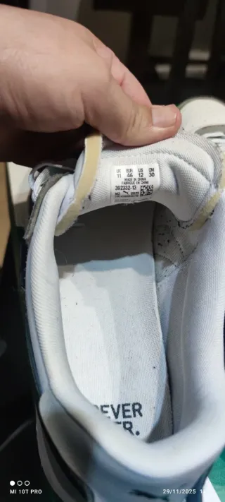 Zapatillas Puma Hombre Gris y Blanco