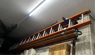 Escalera extensible fibra vidrio 3 tramos 14+14+10