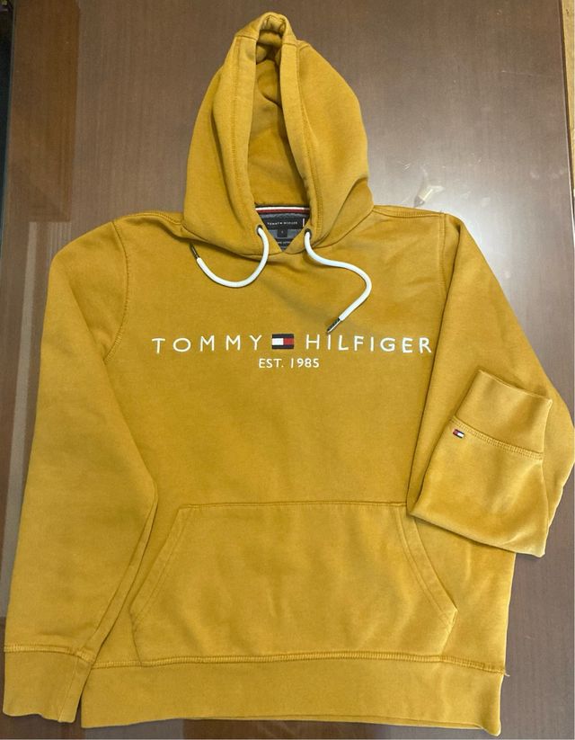 Sudadera unisex Tommy Hilfiger mostaza talla S