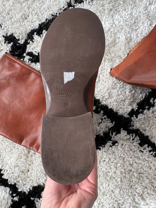 Botas de piel Zara marrones altas