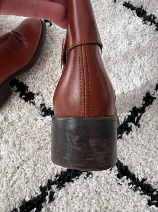 Botas de piel Zara marrones altas