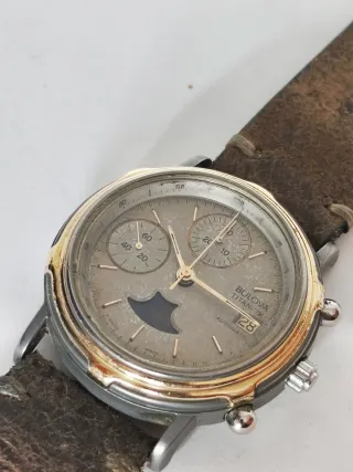 Orologio Bulova Moon Phase Titanio Oro