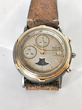 Orologio Bulova Moon Phase Titanio Oro