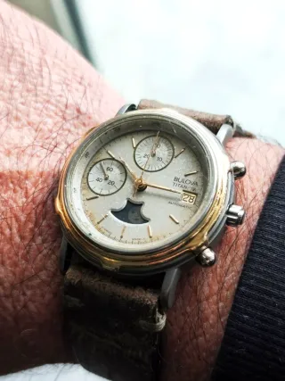 Orologio Bulova Moon Phase Titanio Oro