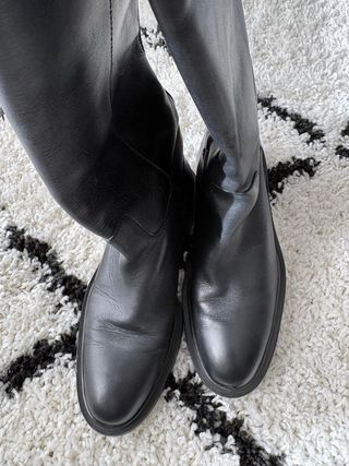 Botas de piel Zara negras